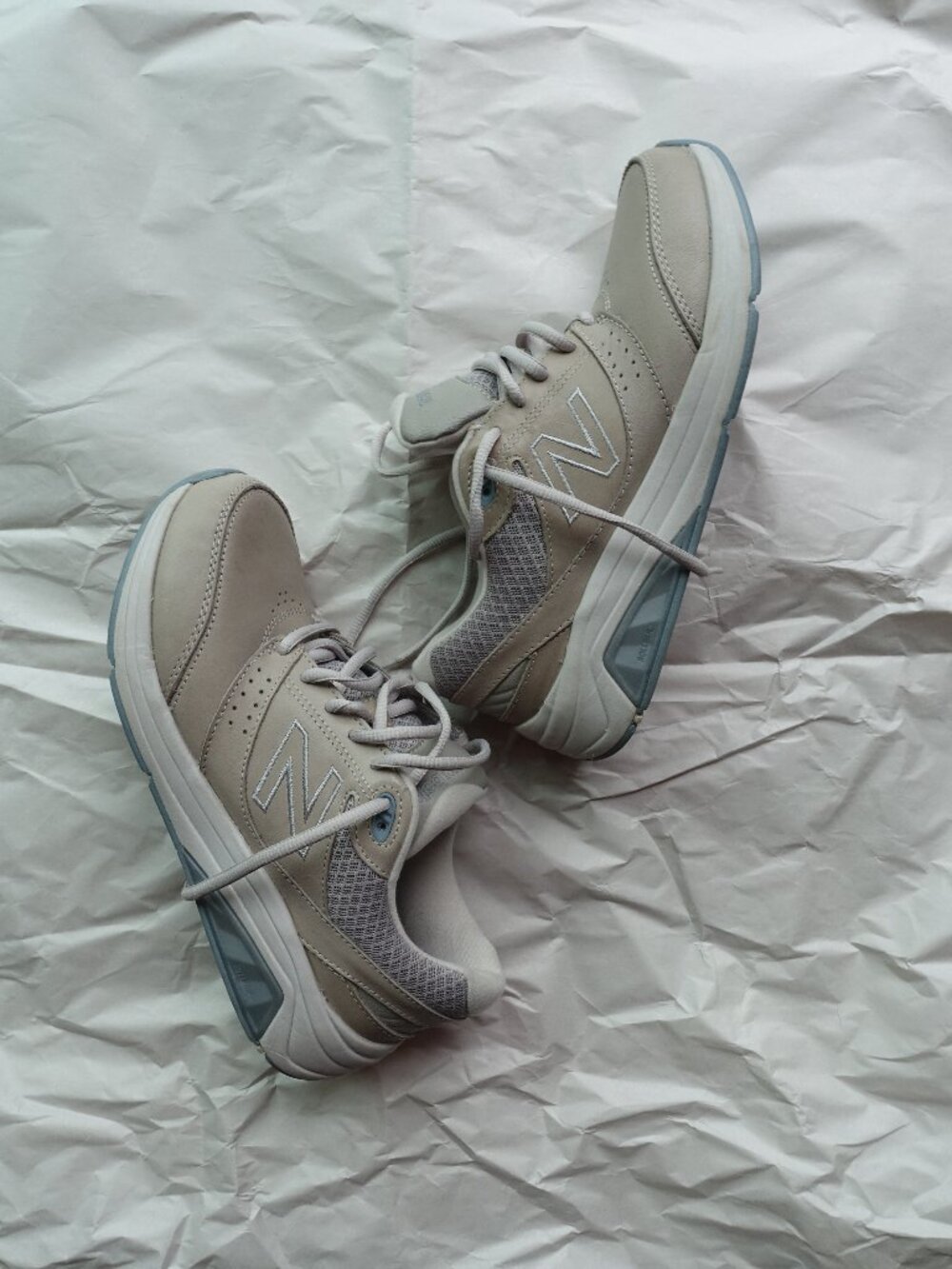 New Balance Women's Sneakers in Light Gray and Pale Blue